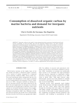 Consumption of dissolved organic carbon by