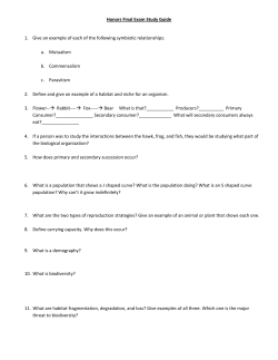 Honors Final Exam study guide 2013
