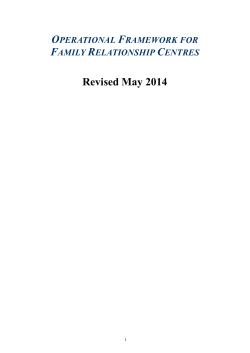 Operational Framework for Family Relationship Centres