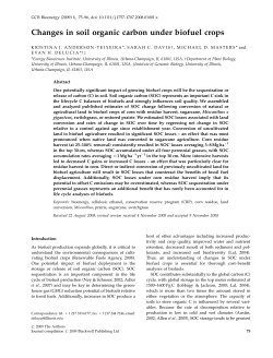 Changes in soil organic carbon under biofuel crops