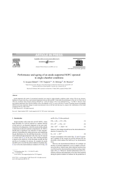 Performance and ageing of an anode