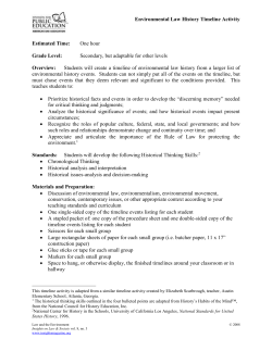 Environmental Law History Timeline Activity