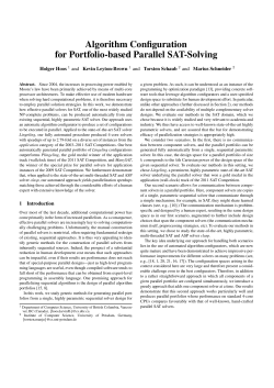 Algorithm Configuration for Portfolio-based Parallel SAT