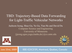 Communications for Road Sensor Networks