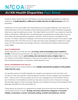 AI/AN Health Disparities Fact Sheet