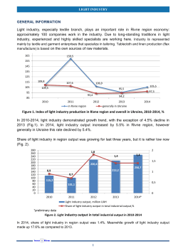 Light industry - InvestInRivne
