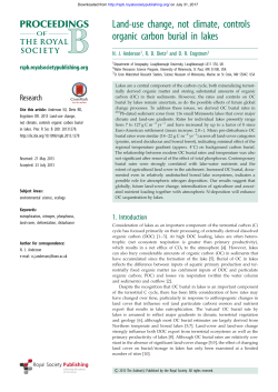 Land-use change, not climate, controls organic carbon burial in lakes