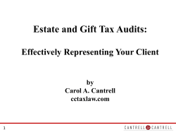 Estate and Gift Tax Audits
