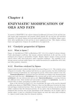 Chapter 4. Enzymatic Modification Of Oils And Fats (I), (II)