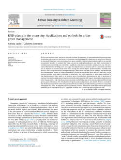 RFID-plants in the smart city: Applications and - TreeCity