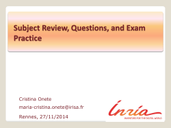 Slide - Cristina Onete