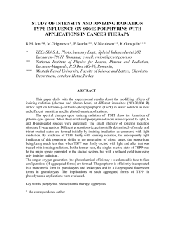 electron beam,gamma radiation and light effects on ts4pp