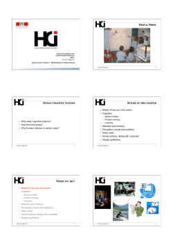 Mental Model Human Cognitive Systems &bull; Why study cognitive