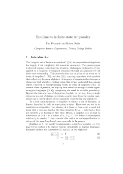 Entailments in finite-state temporality