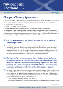 mydep scot Agent Guide to Tenancy