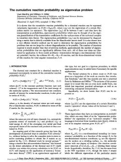 The cumulative reaction probability as eigenvalue problem