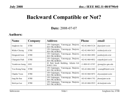 Backward Compatibility