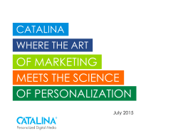 Catalina`s Conversion to a Global Equipment System