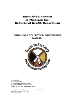 GPRA Manual, ATR III