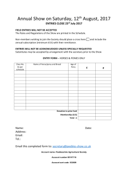 Equestrian entry form here