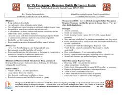 OCPS Emergency Response Quick Reference Guide