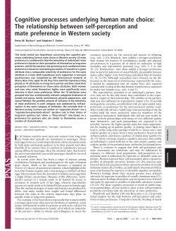 Cognitive processes underlying human mate choice: The