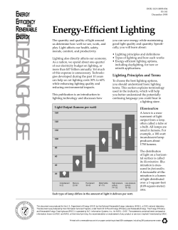 Energy-Efficient Lighting