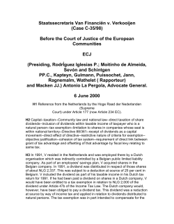 Staatssecretaris Van Financi&euml;n v. Verkooijen (Case C