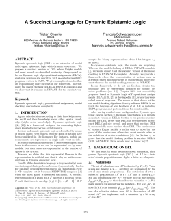 A Succinct Language for Dynamic Epistemic Logic