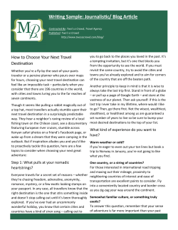MB Article Sample - How to Choose Your Next