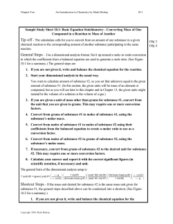 Sample Study Sheet 10.1