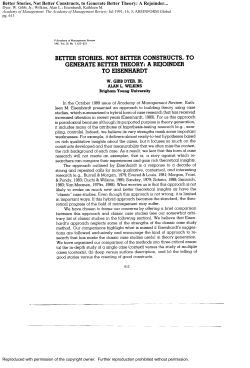 Better Stories, Not Better Constructs, to Generate Better Theory: A