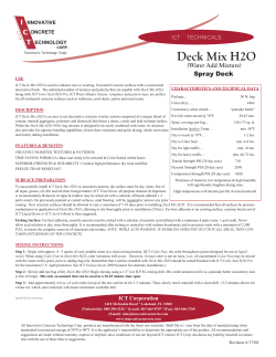 Deck Mix H2O - Innovative Concrete Technologies