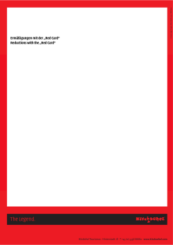 Erm&auml;&szlig;igungen mit der &bdquo;Red Card&ldquo; Reductions