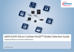 600/650V Silicon Carbide thinQ!&trade; Diodes Selection Guide