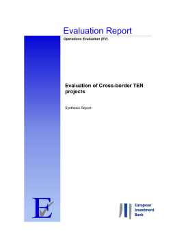 Evaluation of Cross-border TEN projects