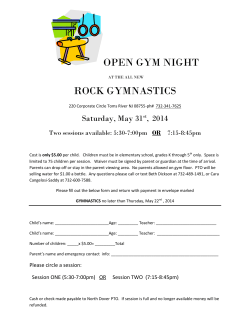 open gym night rock gymnastics