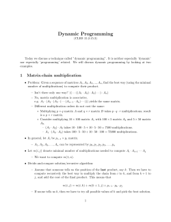 Dynamic Programming