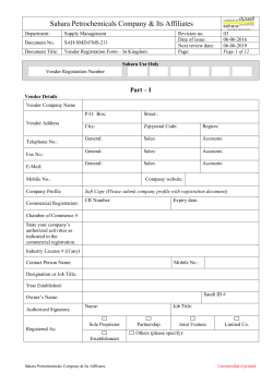 Vendor Registration Form In Kingdom