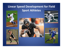 Linear Speed Development for Field Sport Athletes