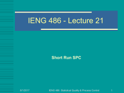 Control Charts for Individuals