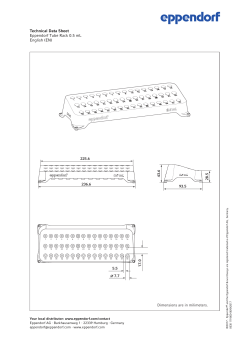Technical Data Sheet Eppendorf Tube Rack 0.5 mL English (EN)