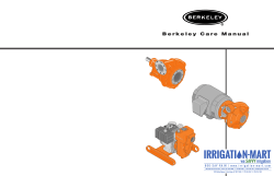 Berkeley Pump Care Manual - Irrigation-Mart