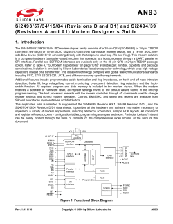 Si2493/57/34/15/04 (Revisions D and D1) and Si2494/39 (Revisions
