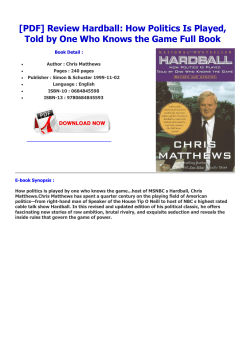 Review Hardball: How Politics Is Played, Told by One Who