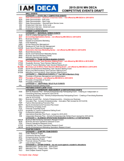 2015_2016 MN DECA Events Offered
