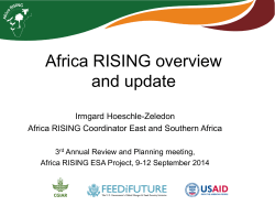 0. ESA 2014 Review and Planning meeting