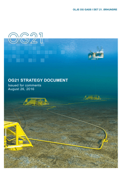 OG21 STRATEGY DOCUMENT