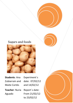 Experiment&acute;s date: 07/02/12 and 14/02/12 Report&acute;s date: From 21
