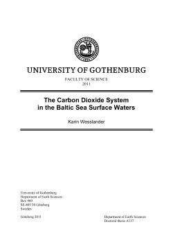 The Carbon Dioxide System in the Baltic Sea Surface Waters